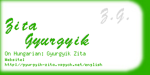 zita gyurgyik business card